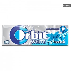 CHEWINGGUMORBITWHITEFRESHMINT10PELLETS