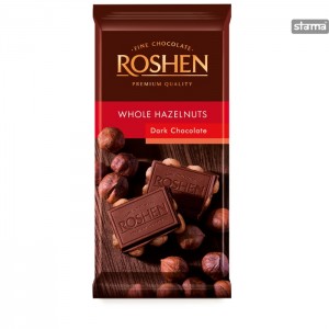 CHICOLATEROSHENDARKWITHWHOLEHAZELNUT90g