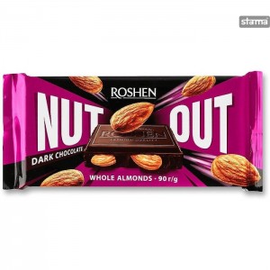 CHOCOLATEROSHENNUTOUTDARKWITHWHOLEALMONDS90g