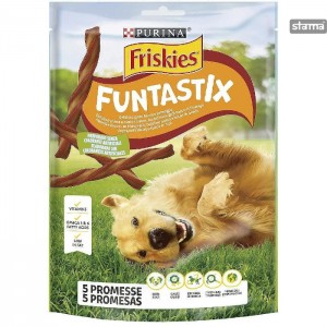 FRISKIESDOGFUNTASTIXBACONANDCHEESE175g