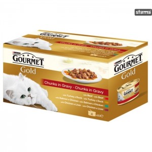 GOURMETGOLDXBCASSORTED4x85g