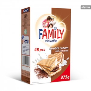 MINIWAFFLESFAMILYMILKANDCOCOA375g