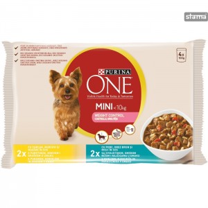 ONEMINIDOGWEIGHTCONTROLBEEFTURKEYANDCARROTS4x100g