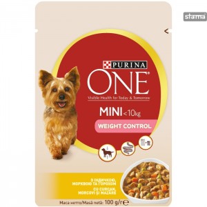 ONEMINIDOGWEIGHTCONTROLTURKEYANDCARROTS100g