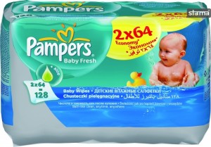 PAMPERSWIPESBABYFRESHDUO2X64pcs