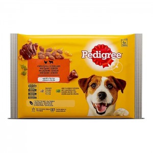 PEDIGREE POUCH PASTEBEEFPOLTRYANDLIVER4x100g