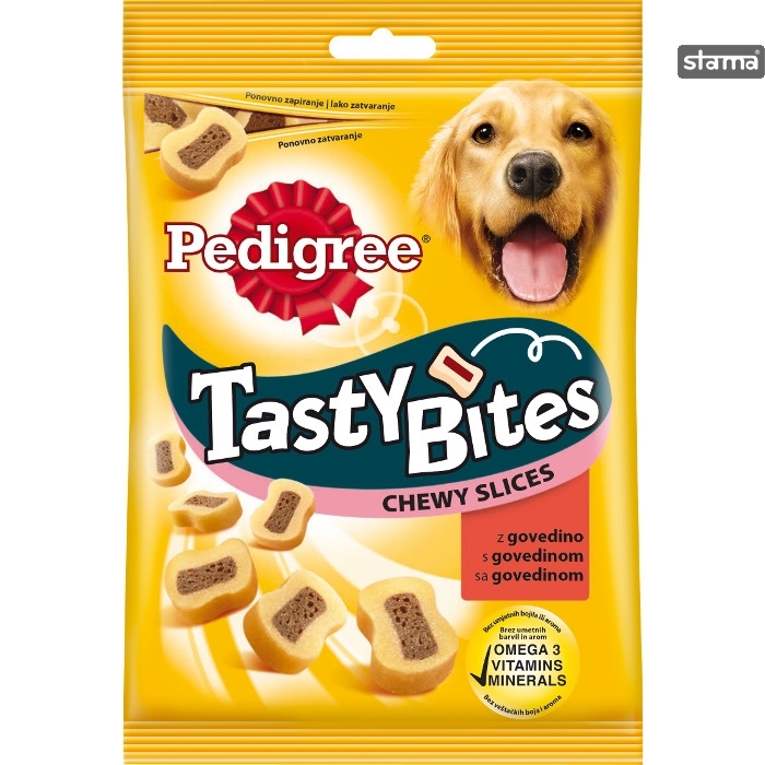 PEDIGREE TASTY BITES CHEWY SLICES BEEF 155g Stama Co. Ltd