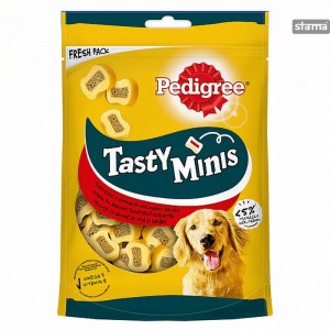 PEDIGREETASTYMINISCHEWYSLICESBEEF155g