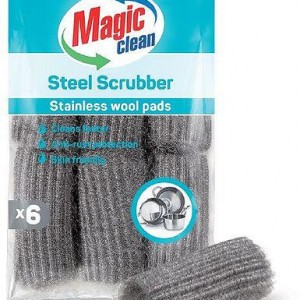 SCRUBBINGWOOLPADSMAGICCLEAN6pcs