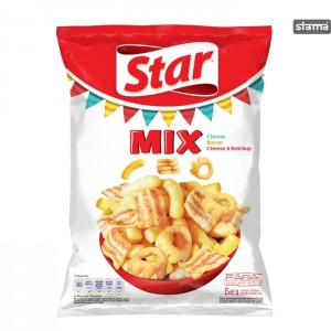 STARSNACKMIXCHEESEBACONCHEESEANDKETCHUP100g