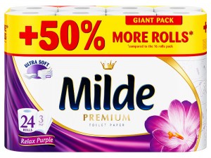 TOILETPAPERMILDEPURPLERELAX24pcs