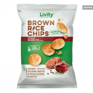 WHOLEGRAINBROWNRICECHIPSLIVITYTEXASBBQ60g