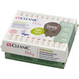 COTTON BUDS BIODEGRADABLE CLEANIC ECO BABY RECTANGULAR BOX 60pcs