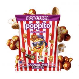 POPCORN POPPITO CARAMEL AND PEANUTS 90g