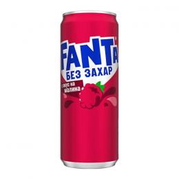 CARBONATED DRINK FANTA RASPBERRY ZERO SUGAR CAN 330ml