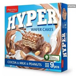 WAFER CAKE HYPER WITH MILK, COCOA AND PEANUTS 167g