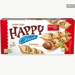 WAFER BARS SWEET PLUS HAPPY CHOICE HAZELNUT CREAM 120g