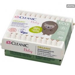 COTTON BUDS BIODEGRADABLE CLEANIC ECO BABY RECTANGULAR BOX 60pcs