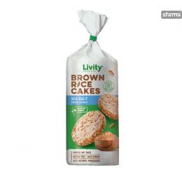 WHOLEGRAIN BROWN RICE CAKES LIVITY HAWAIIAN SEA SALT 100g